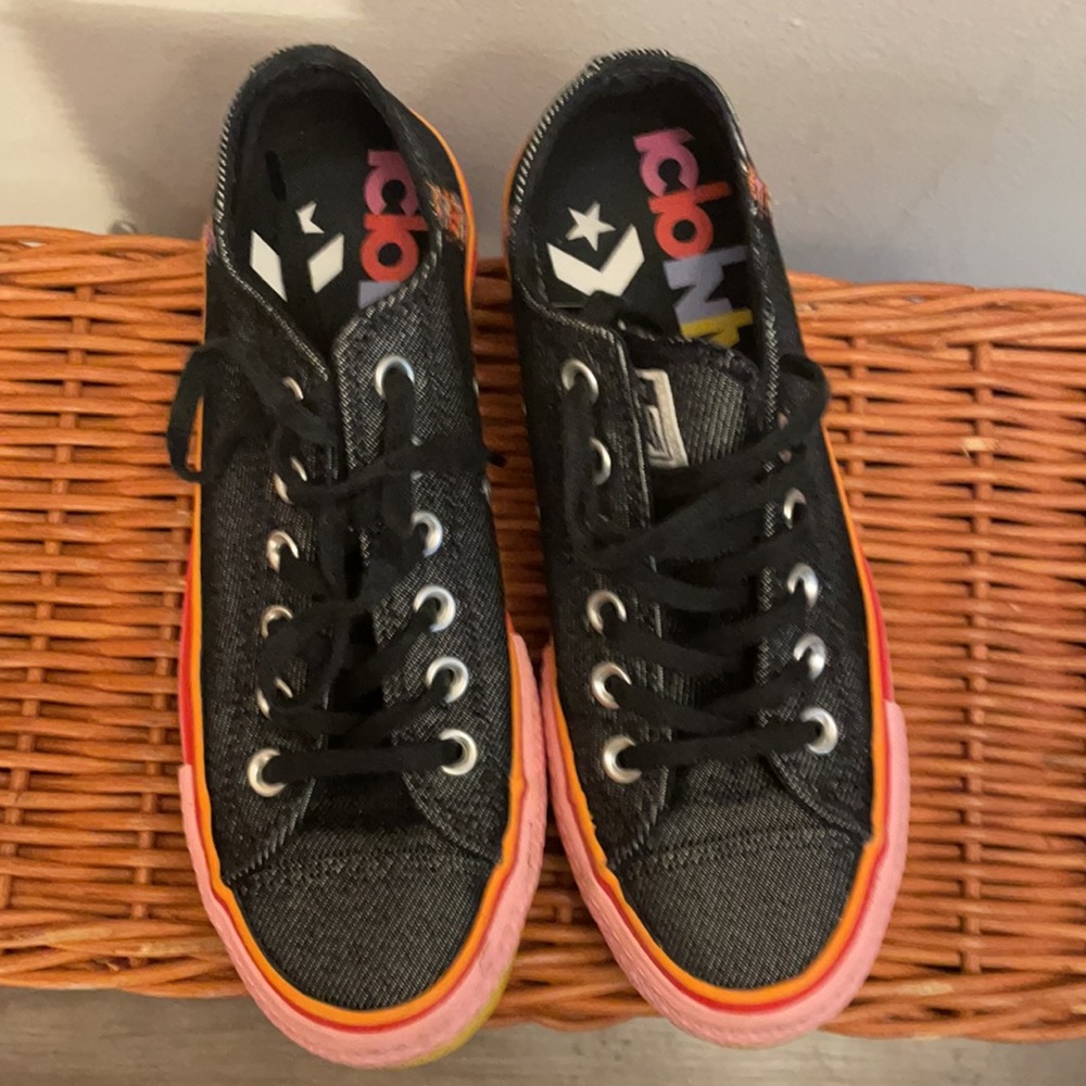 Converse All Star- 1908- denim, platform size 5.5